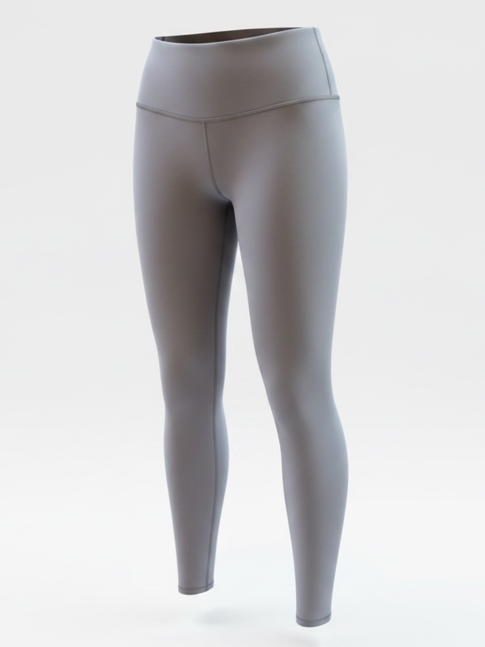 SPANX High Waisted Sculpt Leggings Light Gray Seamless Compression Large